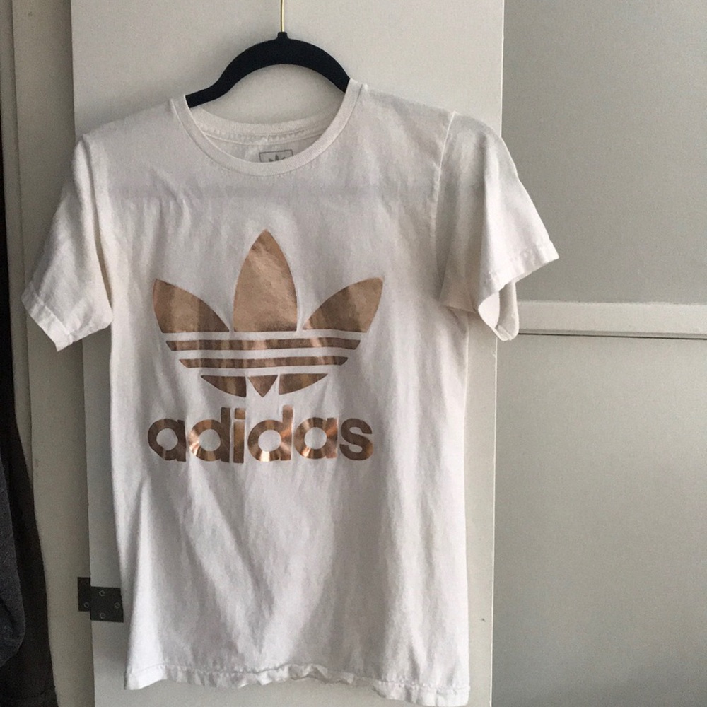 Adidas gold metallic  T-shirt